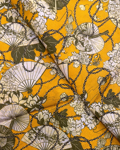 Cotton, Kyoto Fan – Golden